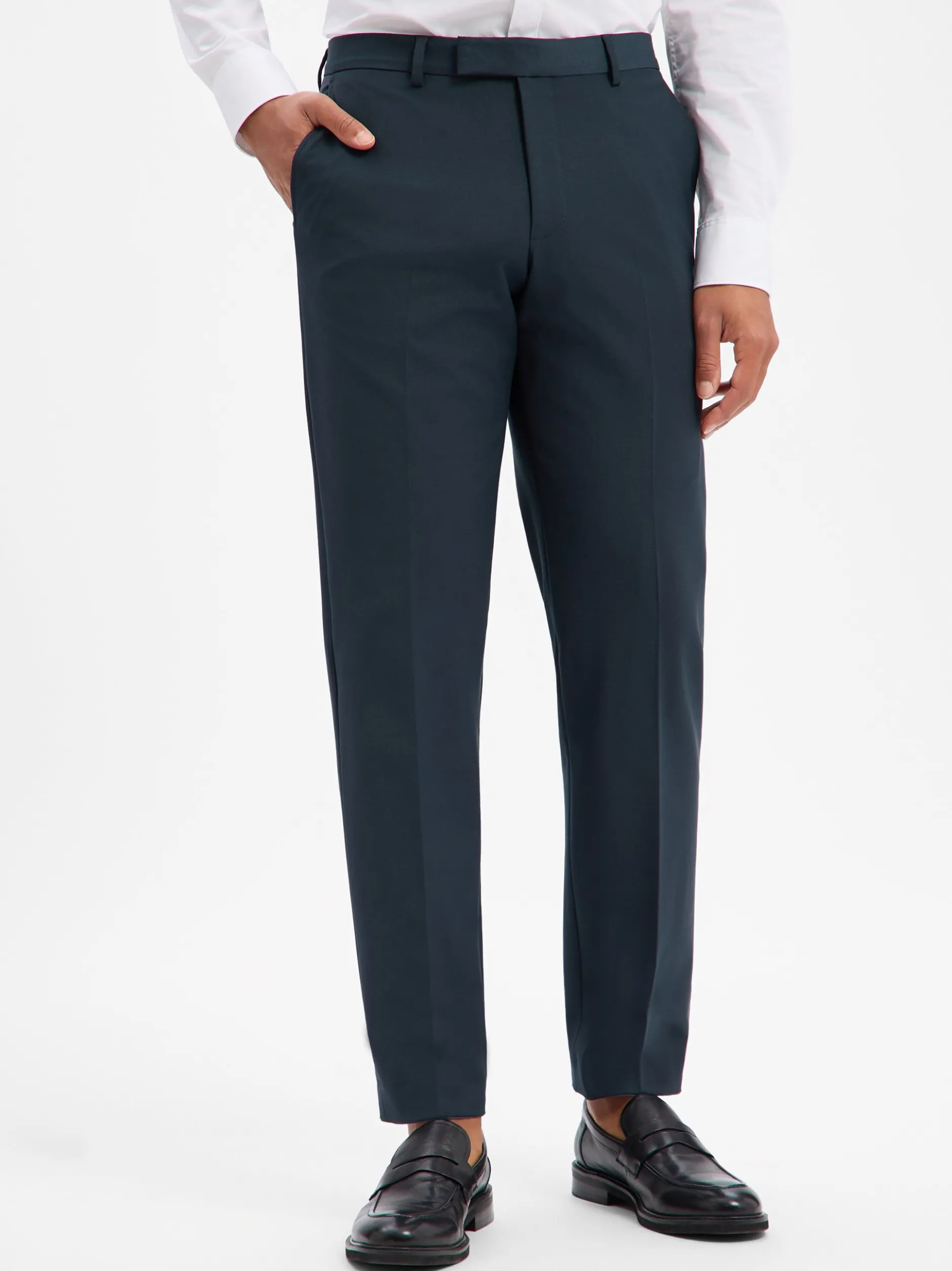 Benvenuto Herren Baukasten-Hose mit Schurwoll-Anteil - Messina in tanne