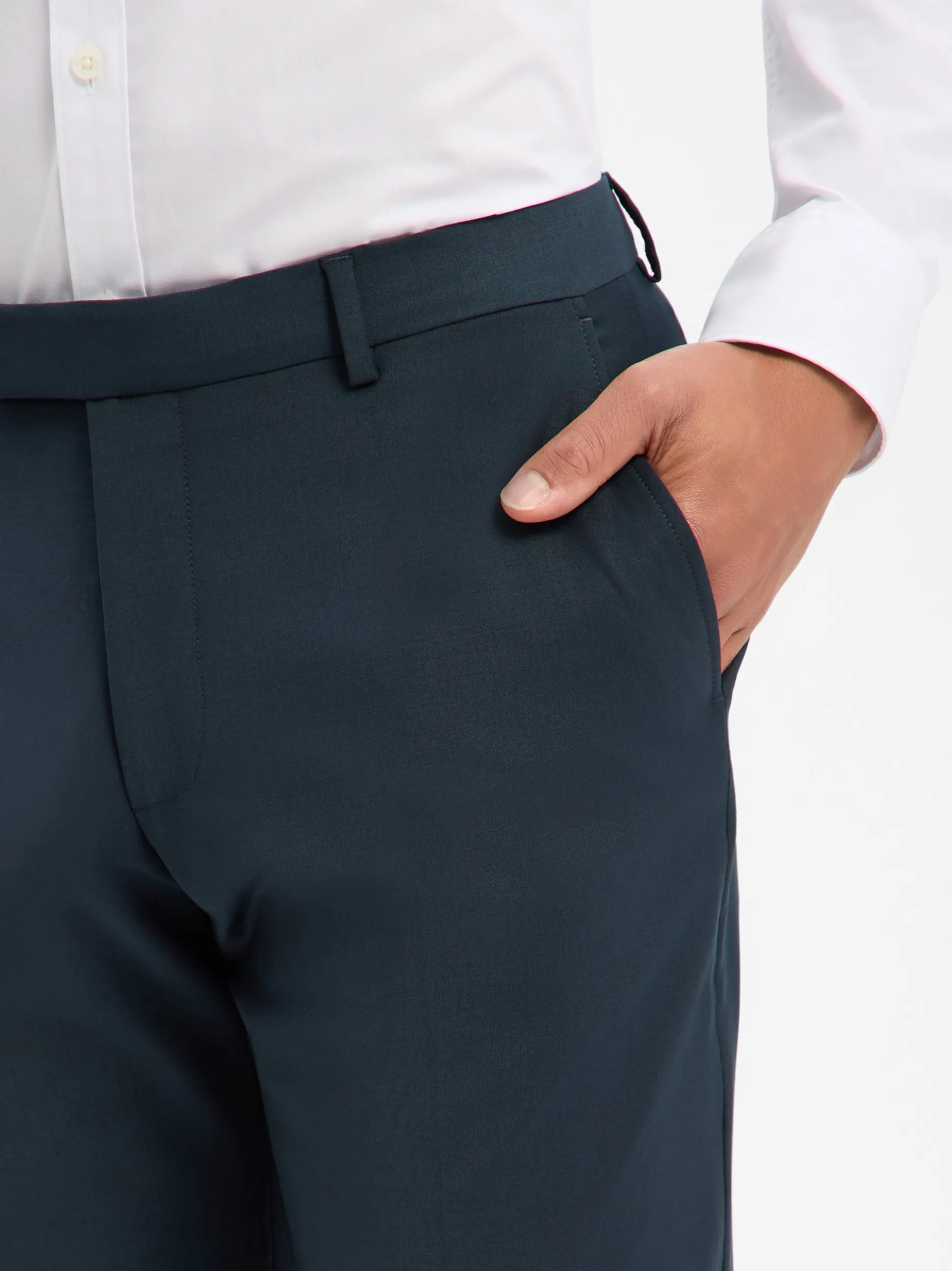 Benvenuto Herren Baukasten-Hose mit Schurwoll-Anteil - Messina in tanne