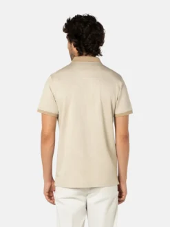 Benvenuto Herren Polo - AURON in beige - Ärmel: kurzarm