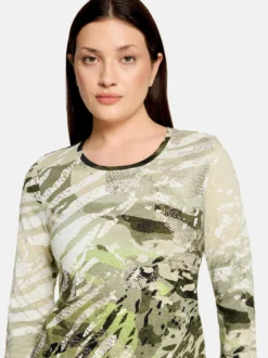 Betty Barclay Damen Basic Shirt in mehrfarbig beige