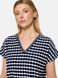 Betty Barclay Damen Casual-Shirt in blau weiß