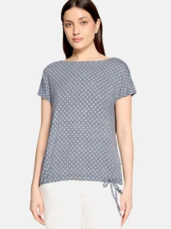 Betty Barclay Damen Kurzarmshirt in blau mehrfarbig