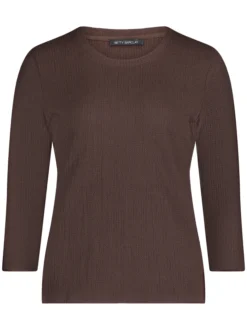 Betty Barclay Damen Langarmshirt in schoko