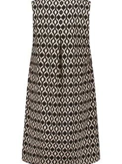 Betty Barclay Damen Leinenkleid in beige schwarz