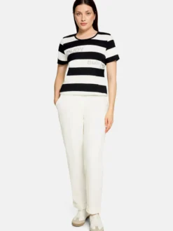 Betty Barclay Damen Ringelshirt in schwarz mehrfarbig