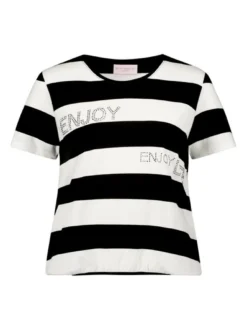 Betty Barclay Damen Ringelshirt in schwarz mehrfarbig