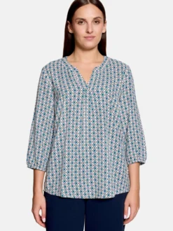 Betty Barclay Damen Schlupfbluse in petrol mehrfarbig