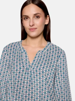 Betty Barclay Damen Schlupfbluse in petrol mehrfarbig