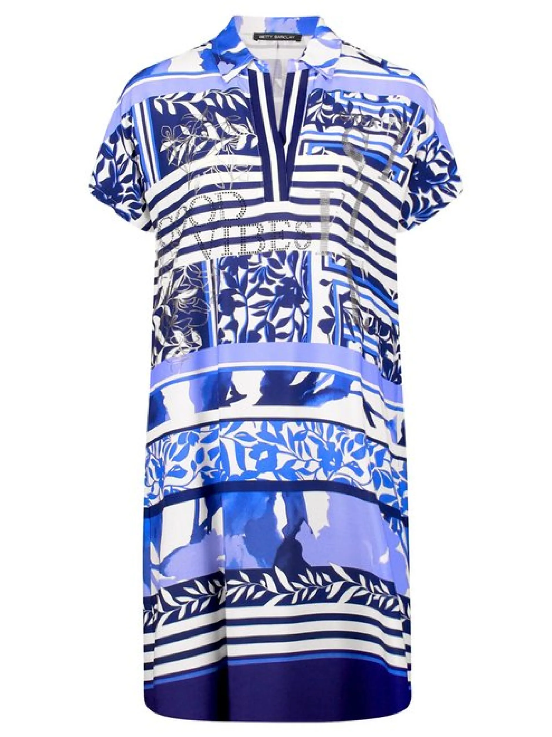 Betty Barclay Damen Sommerkleid in hellblau mehrfarbig