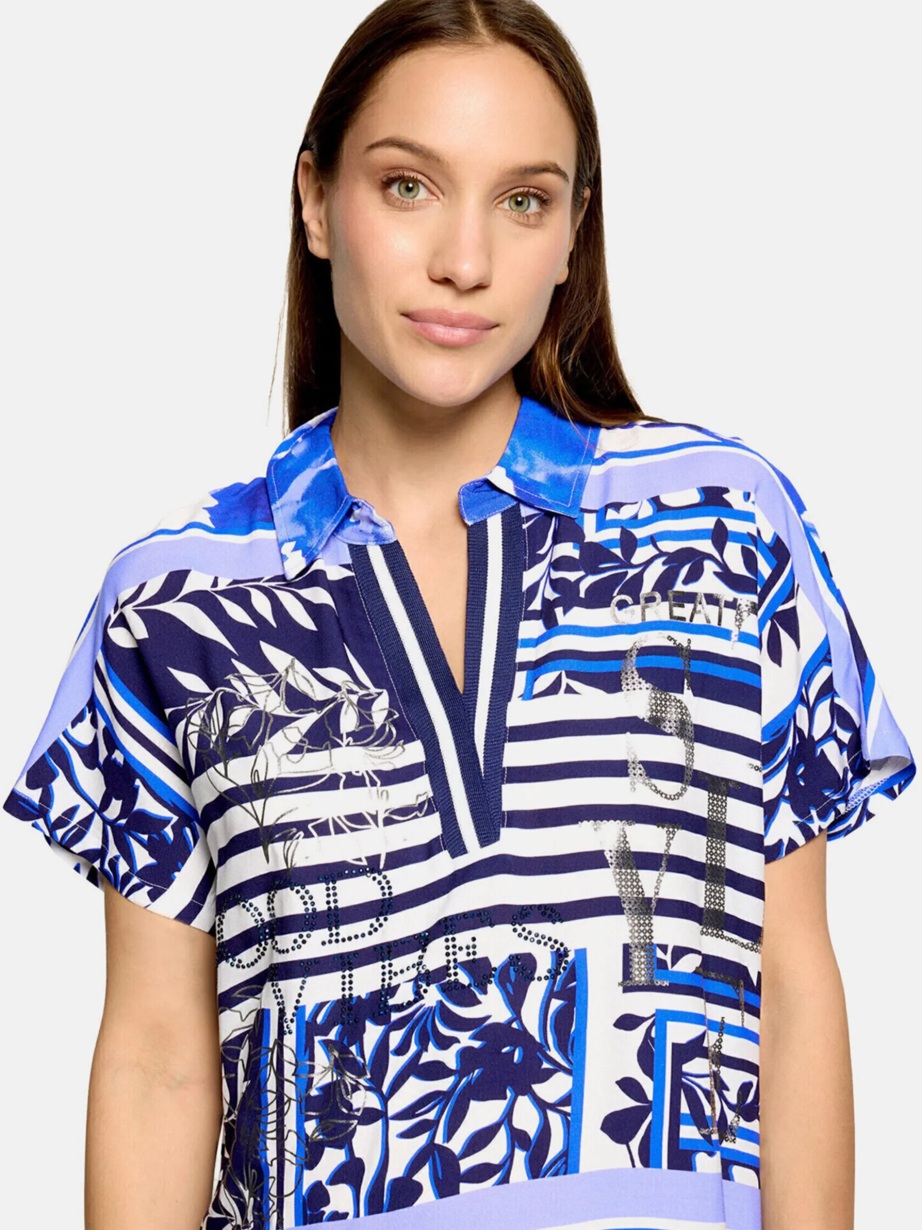 Betty Barclay Damen Sommerkleid in hellblau mehrfarbig