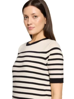 Betty Barclay Damen Strickshirt in schwarz beige