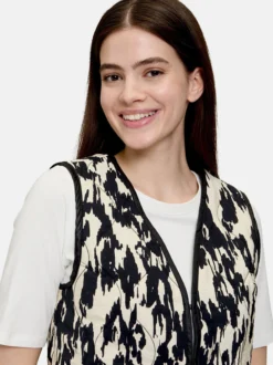 Betty Barclay Damen Wendeweste in schwarz mehrfarbig