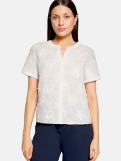 Betty & Co Damen Hemdbluse in weiß