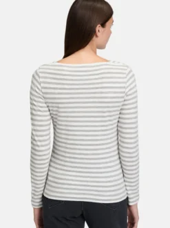 Betty & Co Damen Ringelshirt in weiß