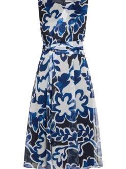 Betty & Co Damen Sommerkleid in indigo weiß