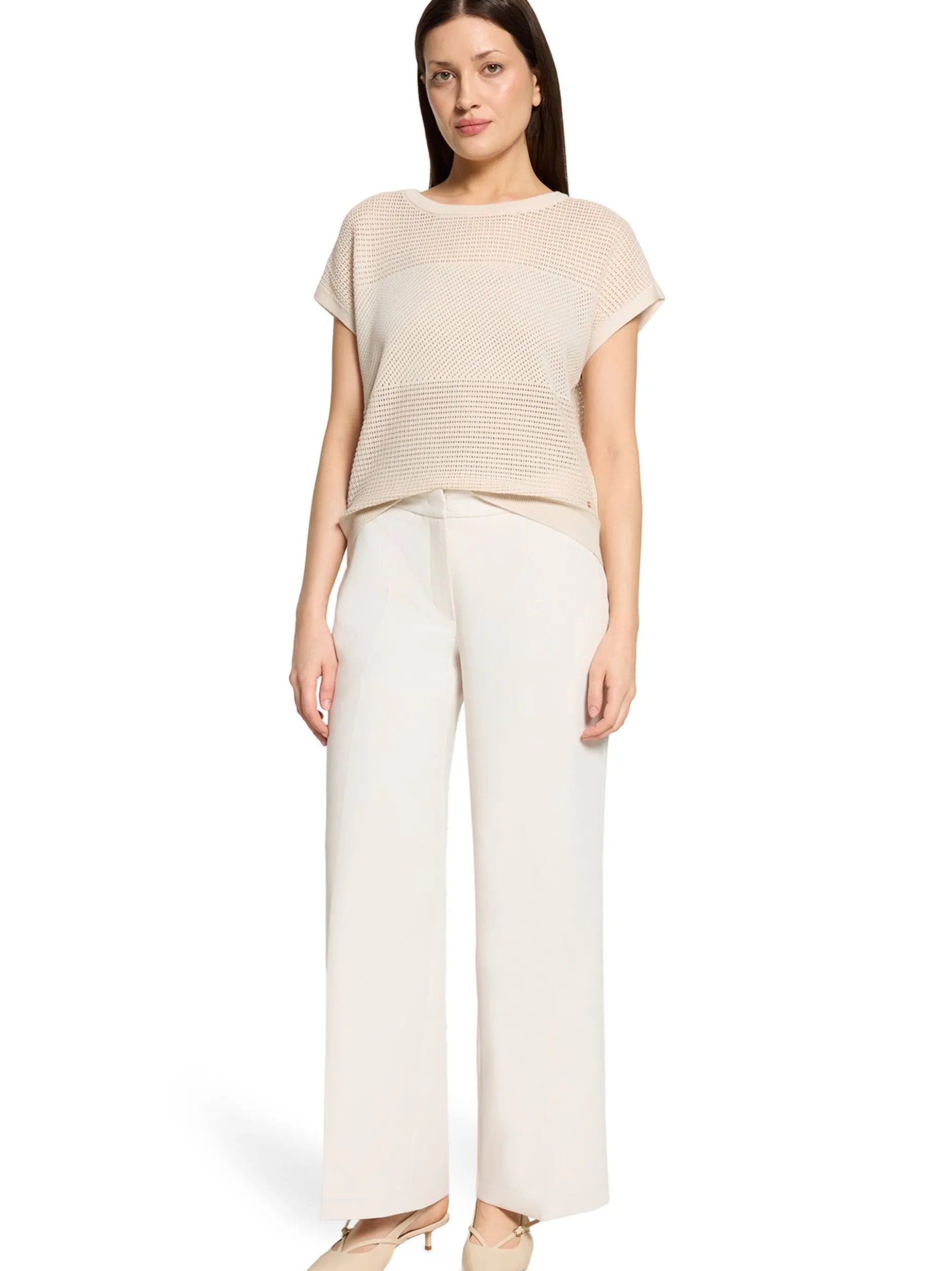 Betty & Co Damen Strickshirt in beige