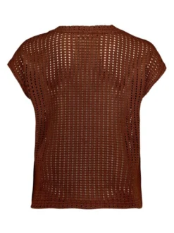 Betty & Co Damen Strickshirt in beige braun