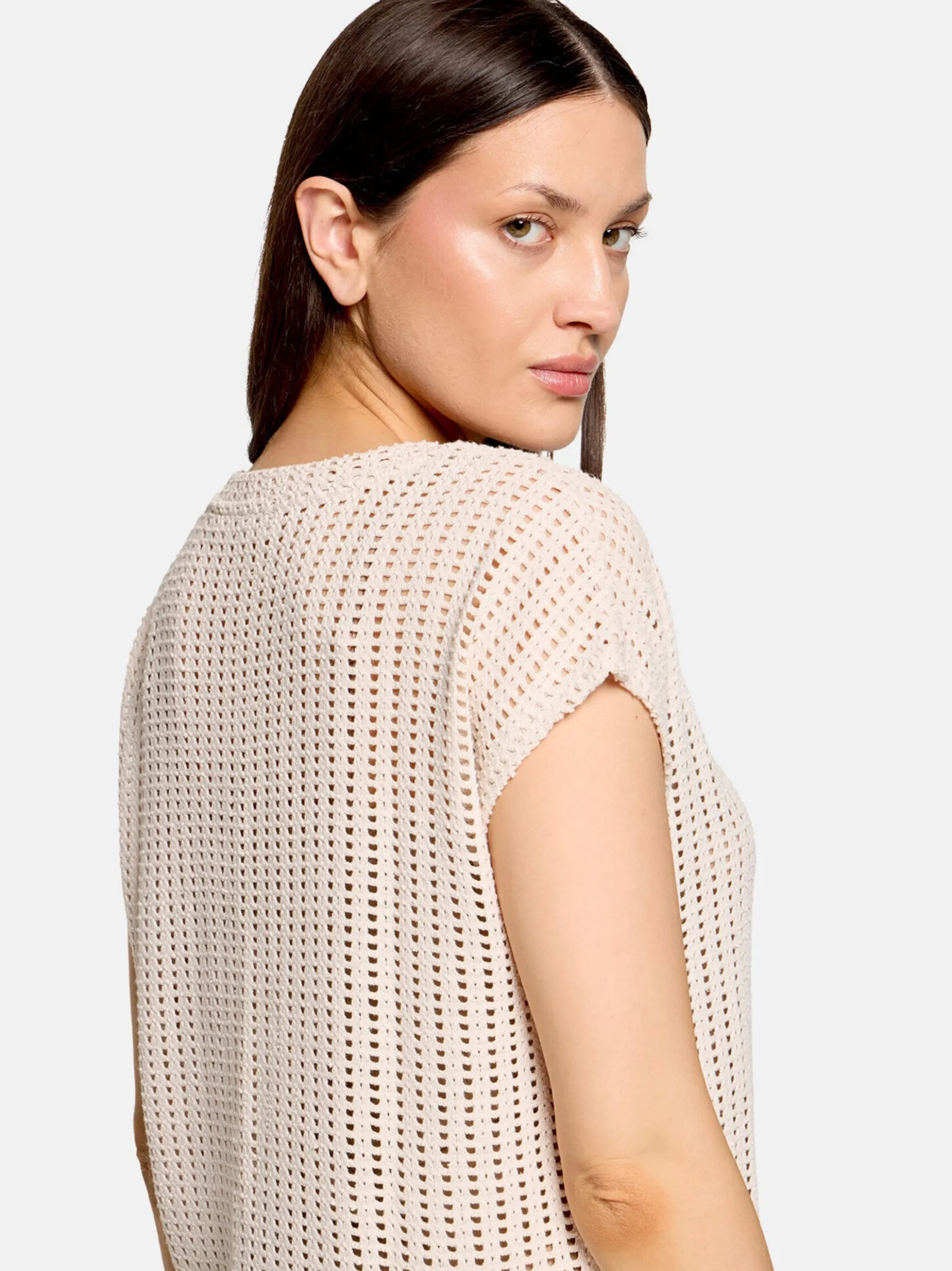 Betty & Co Damen Strickshirt in beige