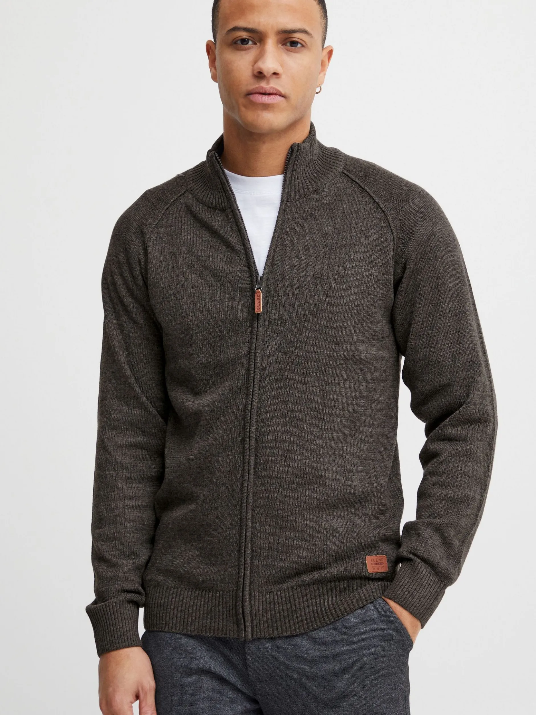 BLEND Herren Cardigan - BHDaniri in anthrazit