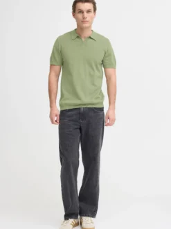BLEND Herren Feinstrickpoloshirt - BHBray in grün