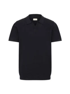 BLEND Herren Feinstrickpoloshirt - BHBray in schwarz