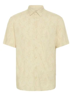 BLEND Herren Kurzarmhemd - BHace Shirt in beige