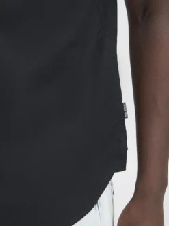 BLEND Herren Kurzarmhemd - BHBay Linen in schwarz