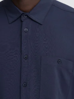 BLEND Herren Kurzarmhemd - BHElliot in blau
