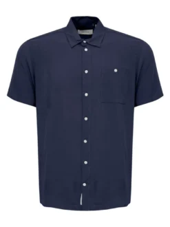 BLEND Herren Kurzarmhemd - BHElliot in blau
