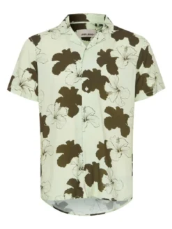 BLEND Herren Kurzarmhemd - BHShirt in grün