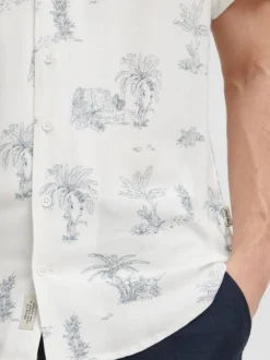 BLEND Herren Kurzarmhemd - BHShirt in weiß