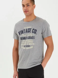 BLEND Herren Kurzarmshirt - BHVadim in grau