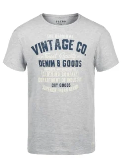 BLEND Herren Kurzarmshirt - BHVadim in grau