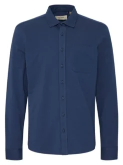 BLEND Herren Langarmhemd - BHAlo in blau