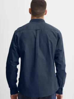 BLEND Herren Langarmhemd - BHBugley in blau