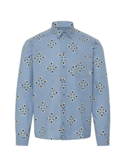BLEND Herren Langarmhemd - BHDitlef in blau