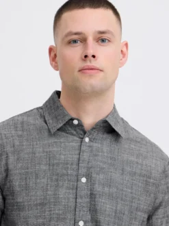 BLEND Herren Langarmhemd - BHDaris in blau