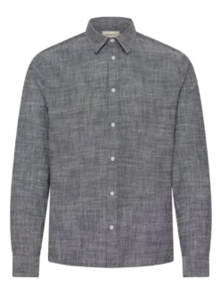 BLEND Herren Langarmhemd - BHDaris in blau