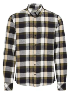 BLEND Herren Langarmhemd - BHShirt in grün