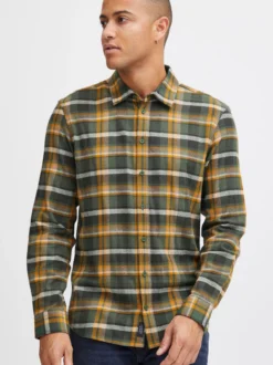 BLEND Herren Langarmhemd - BHShirt in grün