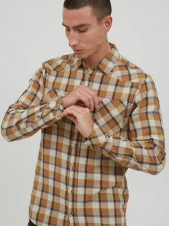 BLEND Herren Langarmhemd - BHShirt in braun