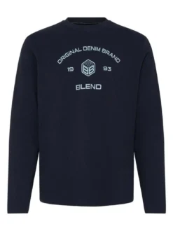 BLEND Herren Langarmshirt - BHKarson in blau