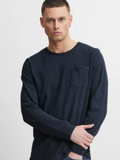 BLEND Herren Langarmshirt - BHTee in blau