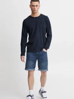 BLEND Herren Langarmshirt - BHTee in blau