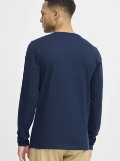 BLEND Herren Langarmshirt - BHHollie in blau