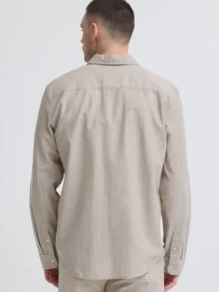 BLEND Herren Leinenhemd - BHAban in beige