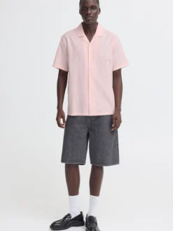BLEND Herren Leinenhemd - BHAban Cuba in rosa