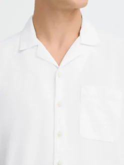 BLEND Herren Leinenhemd - BHLinas in weiß