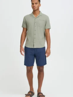 BLEND Herren Leinenhose - BHLikat in blau