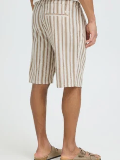 BLEND Herren Leinenhose - BHMaddox Relaxed Fit in weiß